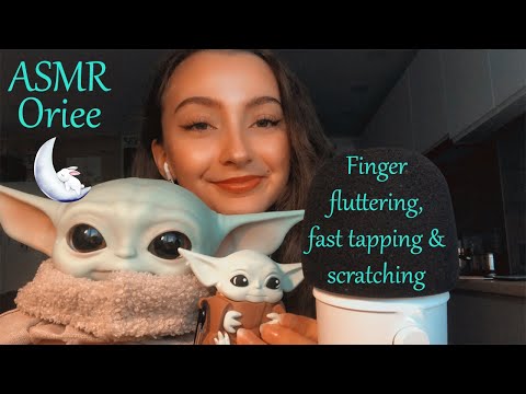 ASMR | Finger fluttering, fast tapping & scratching ⭐