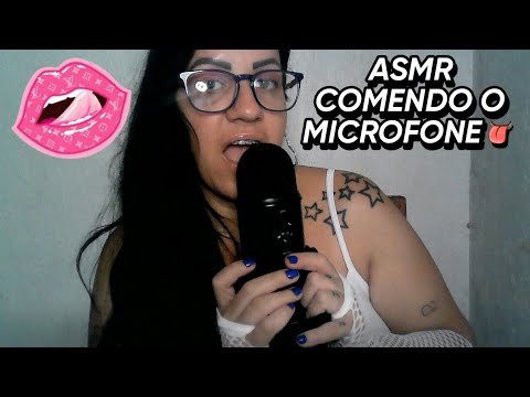 ASMR-COMENDO O MICROFONE👅 ( MIC NIBBLING) #asmr #rumo3k #sonsdeboca #mastigação