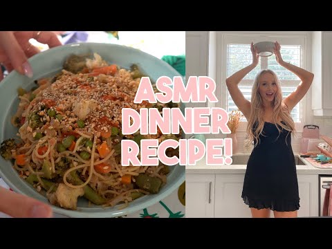 ASMR Cook Dinner With Me! (whispers, soft spoken, crinkles, tapping, sizzling...) // GwenGwiz