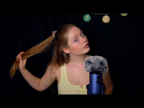 ASMR | Ponytail Hair Play/Flipping & Brushing w/ Soft Whispering and Tingles