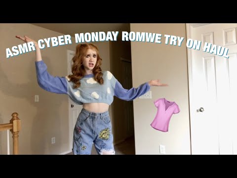 ASMR ~ Cute, Affordable, Trendy! Cyber Monday Clothing Haul HUGE SALE x ROMWE