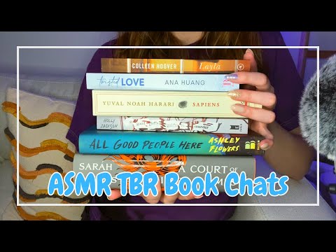 ASMR I Current Book TBR 📖 (Whispered, Book Tapping, Scratching, Reading Descriptions)