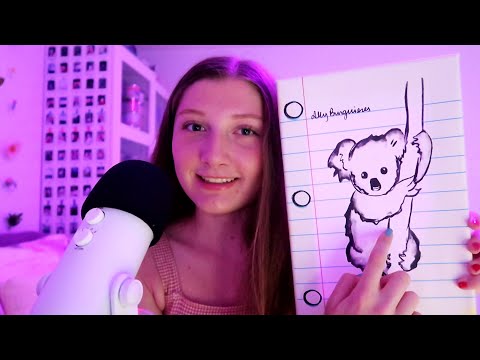 ASMR finger tracing objects (scratching + tapping)