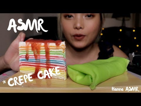 ASMR Crepe Cake (Satisfying Eating Sounds)😍| Hanna ASMR