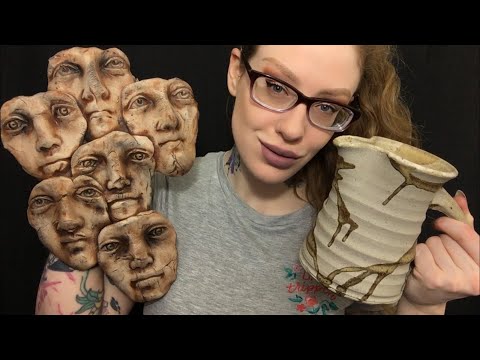 ASMR Long Nail TAPPING On POTTERY During THUNDERSTORM | Soft Spoken Personal Attention