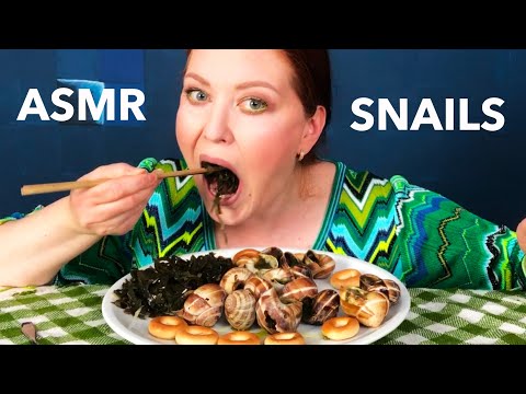 ASMR ESCARGOT/ SNAILS + Seaweed + Wheat Bublikis | NO Talking | Soft and Crunchy Eating Sounds