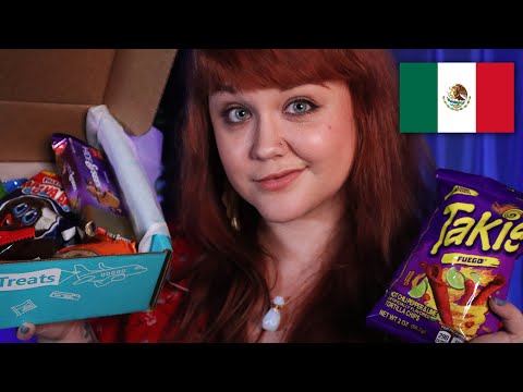 ASMR Trying Delicious Snacks from Mexico! Try Treats Unboxing (Soft-Spoken, Spicy Mukbang)