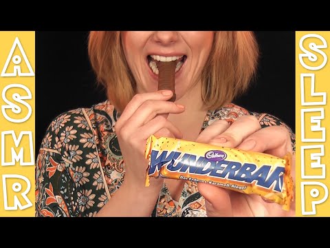 ASMR eating chocolate candy bars | peanuts & caramel
