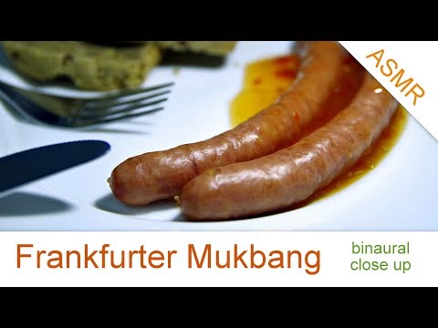 • Mukbang • Frankfurter & Salad l Binaural Close Up