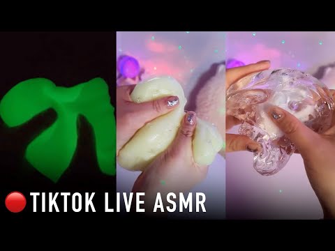 ASMR Tiktok Live🔴Slime Unboxing, Clear, Fluffy, Glow_230226