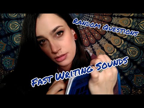 ASMR Fast Aggressive Writing Sounds - Asking You Questions (CV for Jan)