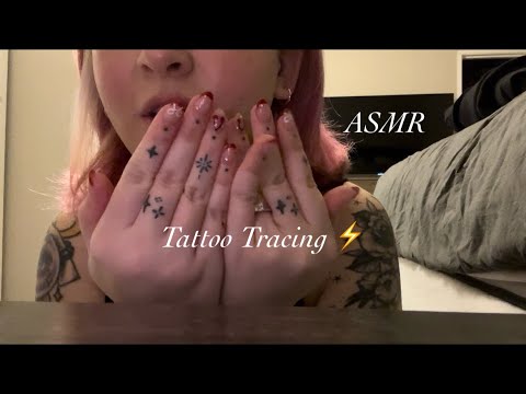 ASMR 💕 Tattoo Tracing (whispers, skin tapping)