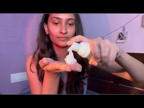 1 min skincare ASMR | Fast 1 min Spa with layered sounds | Visual triggers & Personal attention asmr