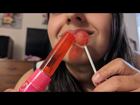 ASMR | Push pop & lollipop eating