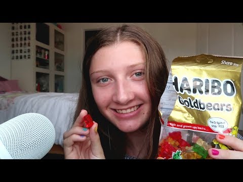 ASMR eating gummy bears & chat w/me