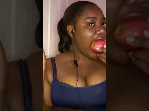 sexyfatty eating apple mukbang asmr