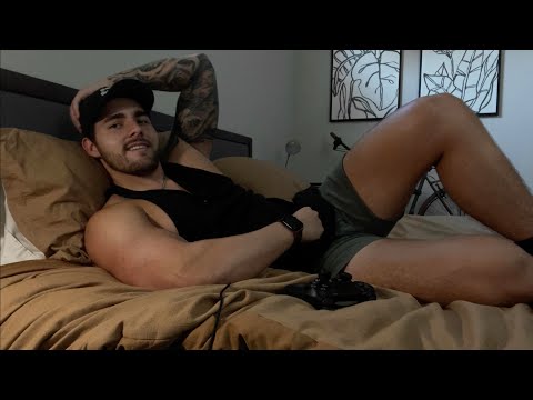 ASMR Fall Asleep While Your Boyfriend Plays Video Game - Boyfriend Role-play - Controller Sounds