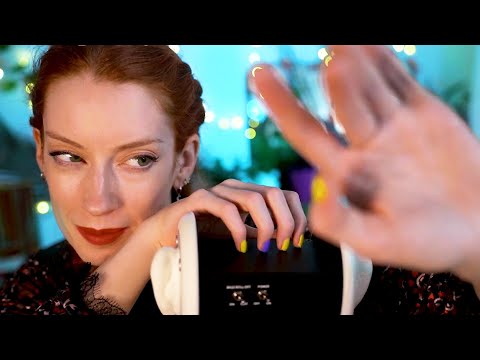 ASMR Close Up Whispers 💛 3Dio Scratching and Tapping