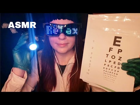 ASMR Cranial Nerve Exam + Eye Exam and Treatment Doctor Roleplay Inaudible Whispering - Latex Gloves