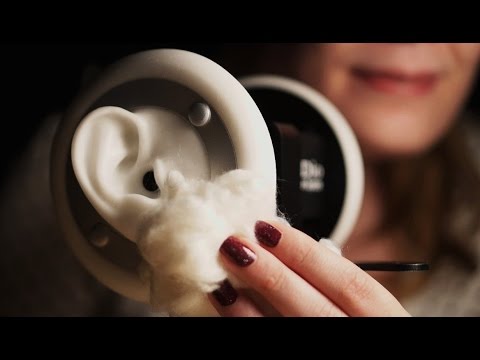 Binaural ASMR. Ear Massage with Cotton Balls (3Dio)