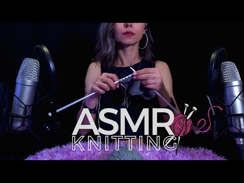 ASMR | Metal Needles & Wool Sounds | Knitting ASMR (No Talking)
