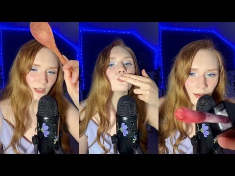 ASMR🫠mouth sounds,lotion sounds, lipgloss,eat your face🍯💆