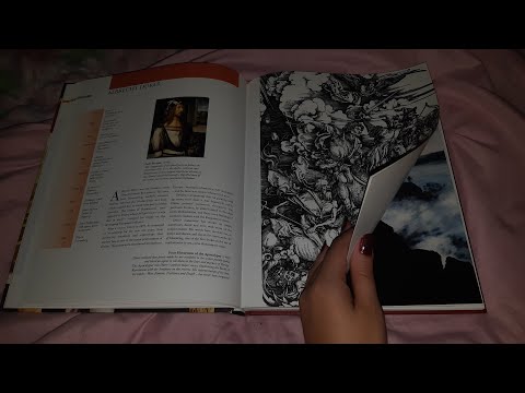 ASMR | flipping pages | tapping on a book