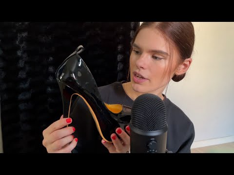 ASMR Whispering and fast tapping on my favorite shoes 👠