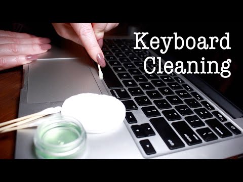 Keyboard Cleaning ASMR 👩🏽‍💻 NO TALKING 👩🏽‍💻 Typing, Wiping, Tapping