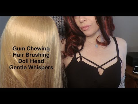 ASMR Gum Chewing & Hair Brushing with Gentle Whisper. Fall Asleep NOW