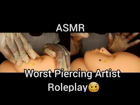 [ASMR] Worst Piercing Artist Roleplay With Latex Gloves 🧤