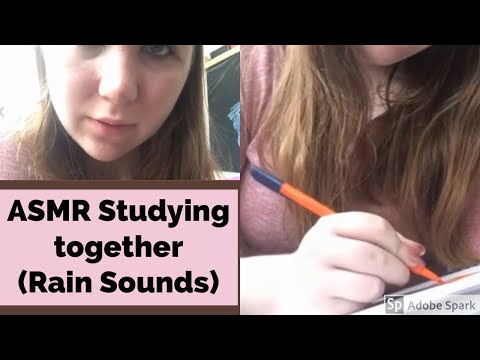 ASMR Studying Together During A Storm (Rain sounds)