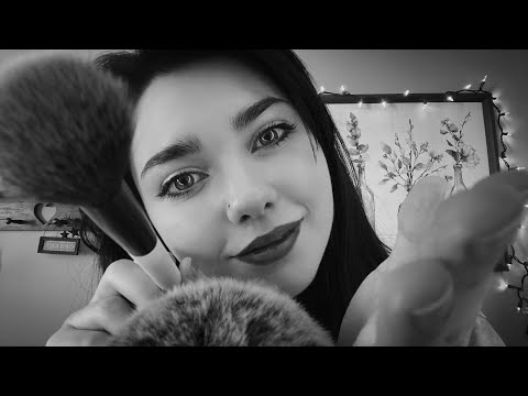 ASMR Unintelligible Whispering + Brushing Your Face • Personal Attention For Sleep 💤