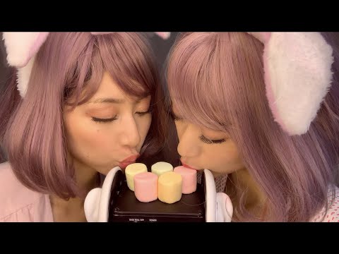 ASMR Twins try to make tinglish sounds 音フェチ
