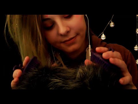 ASMR | relaxing fluffy mic brushing and whispering you to sleep