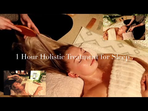 ASMR Soft Spoken Relaxing Aromatherapy Scalp & Face  Massage for Sleep & Anxiety With Hair Brushing,