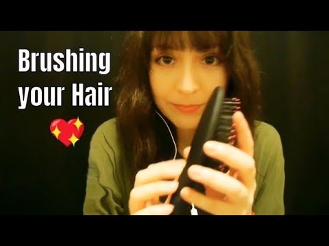 ⭐ASMR Brushing your Hair Untill you Fall Asleep 😴 (Whispering, Personal Attention)
