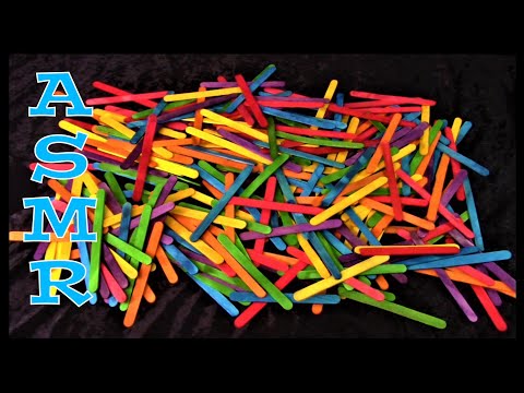 ASMR: Sorting and Rummaging colored sticks. (No talking)