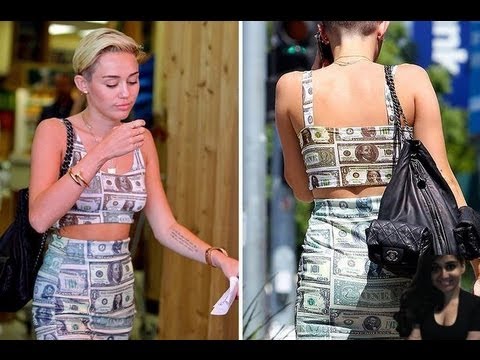 Miley Cyrus  Money Skirt & Crop Top  Look Hot - my thoughts