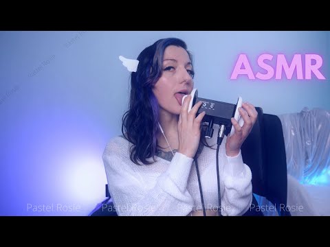 ASMR 😇 Angel Girlfriend Ear Eating and Mouth Sounds (no talking) | PASTEL ROSIE