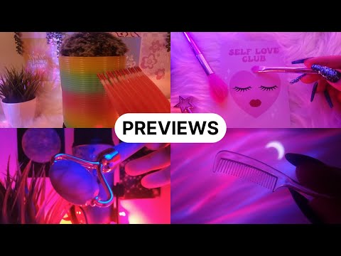 ASMR Preview Mashup / Preview Compilation - Personal Attention, Tracing, Jade Roller on Camera etc
