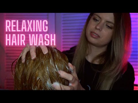 [ASMR] 🧖‍♀️ Washing your hair to sleep | Hair brushing, check, soapy sounds, personal attention