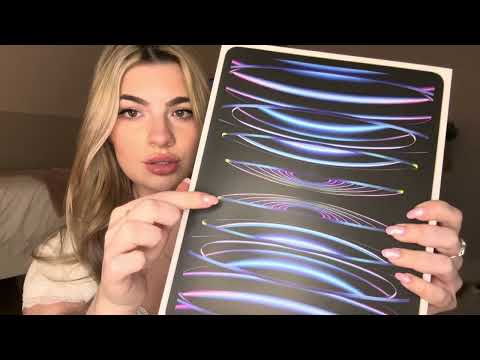 iPad Pro unboxing 🍎🖥️ asmr tapping / scratching / writing sounds
