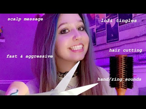 lofi ASMR: bestie gives you scalp message and hair cut roleplay