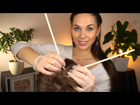 ASMR scalp scratching and massage real person hair play (ASMR roleplay)