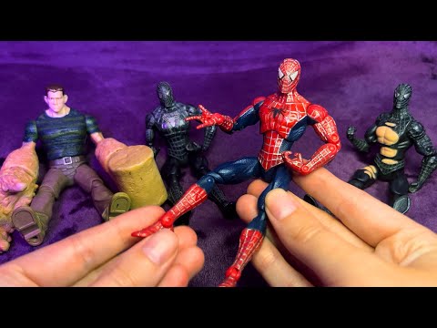 ASMR Spiderman Figures Show and Tell (Whispered)