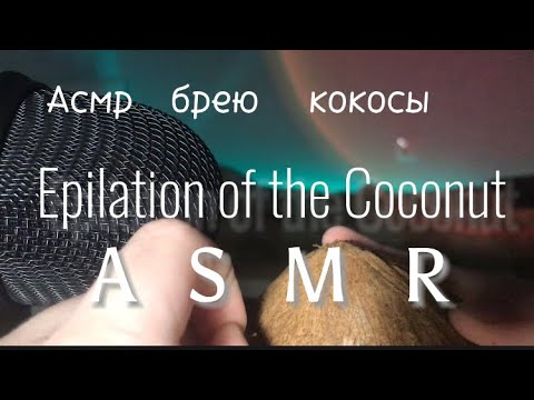 Epil the Coconut with my twizzers and hands|  ASMR |АСМР: брею кокос руками и пинцетом