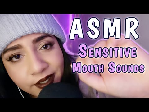 ASMR SLOW SENSITIVE MOUTH SOUNDS AND HAND MOVEMENTS