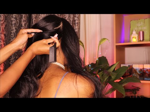 Fall sleep on Grace relaxing hair scalp slicing and neck touches!😴🥱