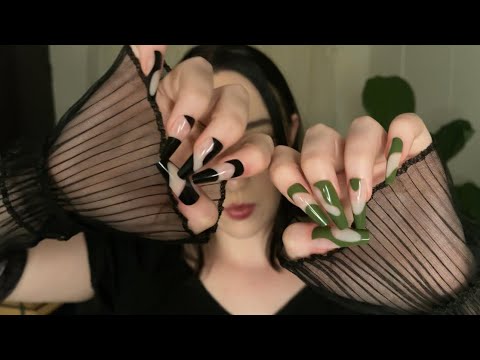 fast not aggressive long nails tapping & scratching for asmr #6 (no talking)
